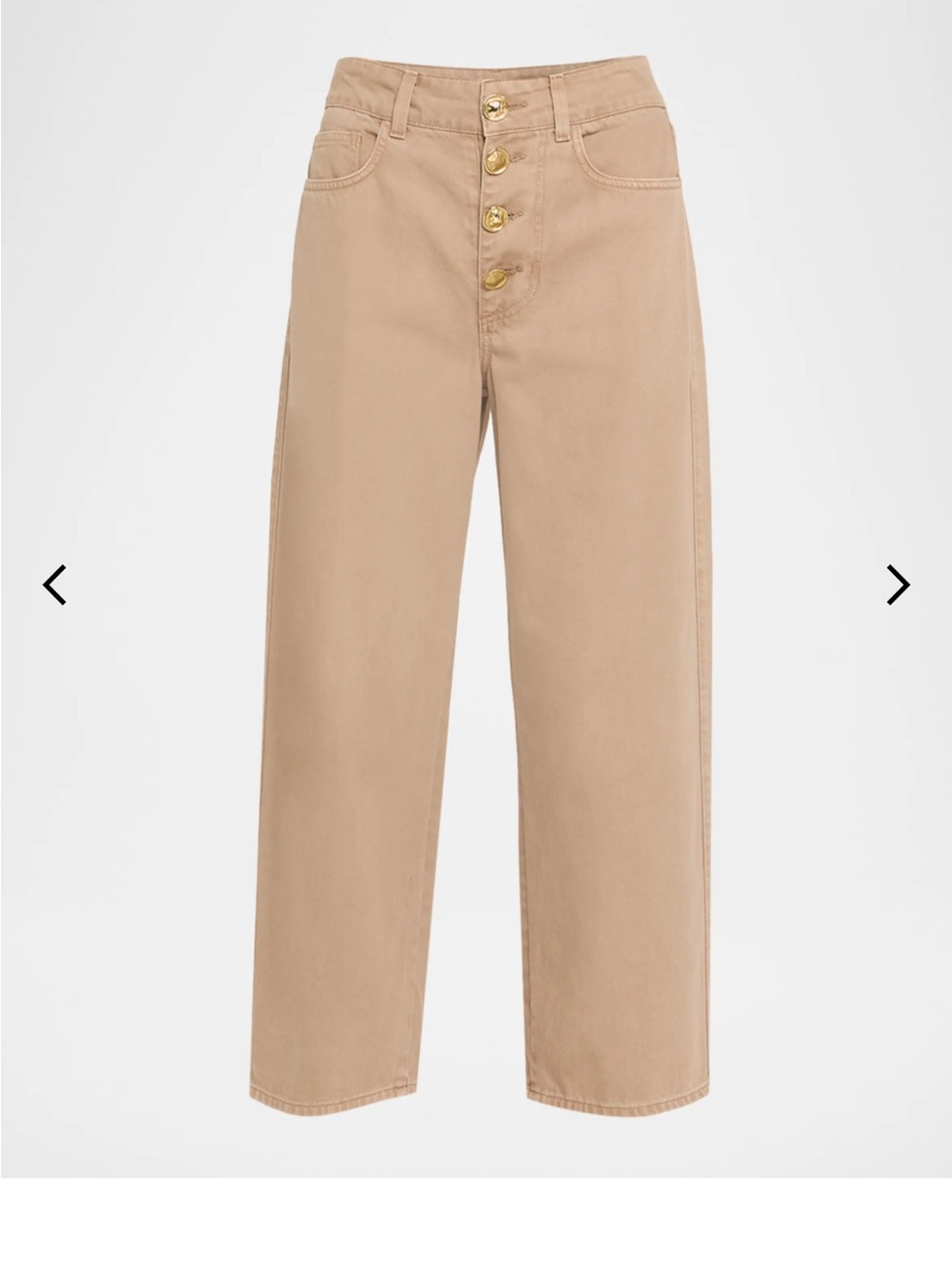L’agence Liora cropped barrel pant. Size 27. Beige.